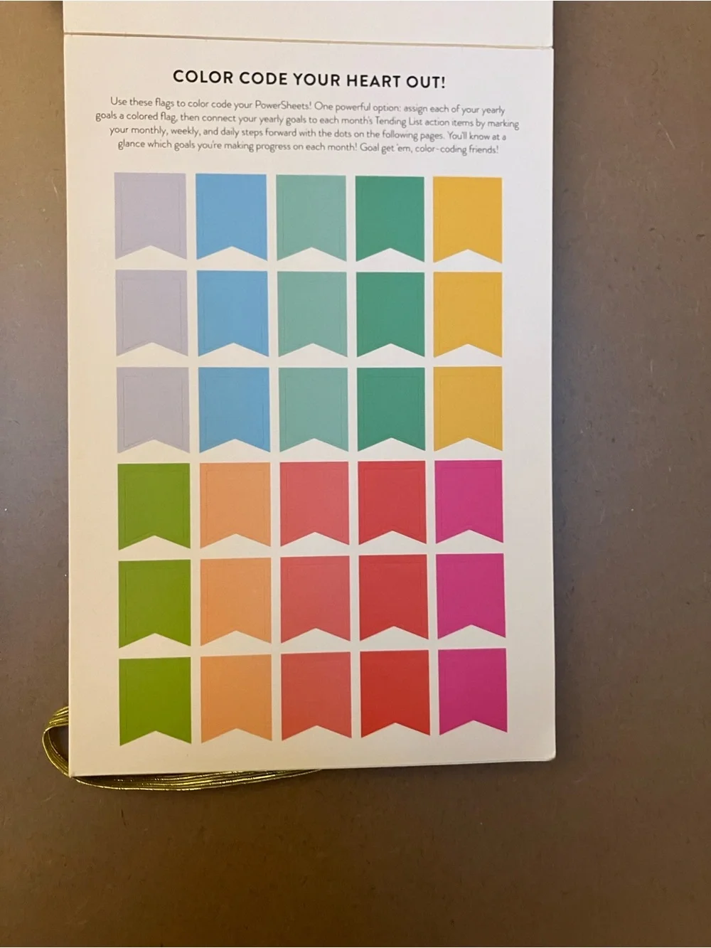 90-Day Powersheets Goal Planner - Natural Linen color + Goal Sticker Book